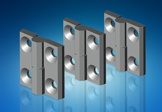 EMKA screw-on, lift-off hinges for recessed/flush doors